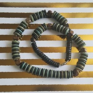 Wooden bead necklace
